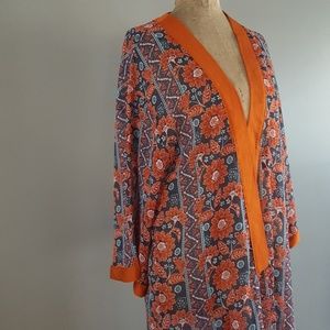 70's Style Kimono Vintage Pattern Duster